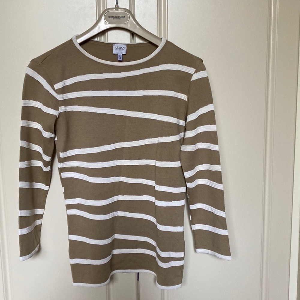ARMANI COLLEZIONE LONG SLEEVE CREW NECK SWEATER US SIZE 8.